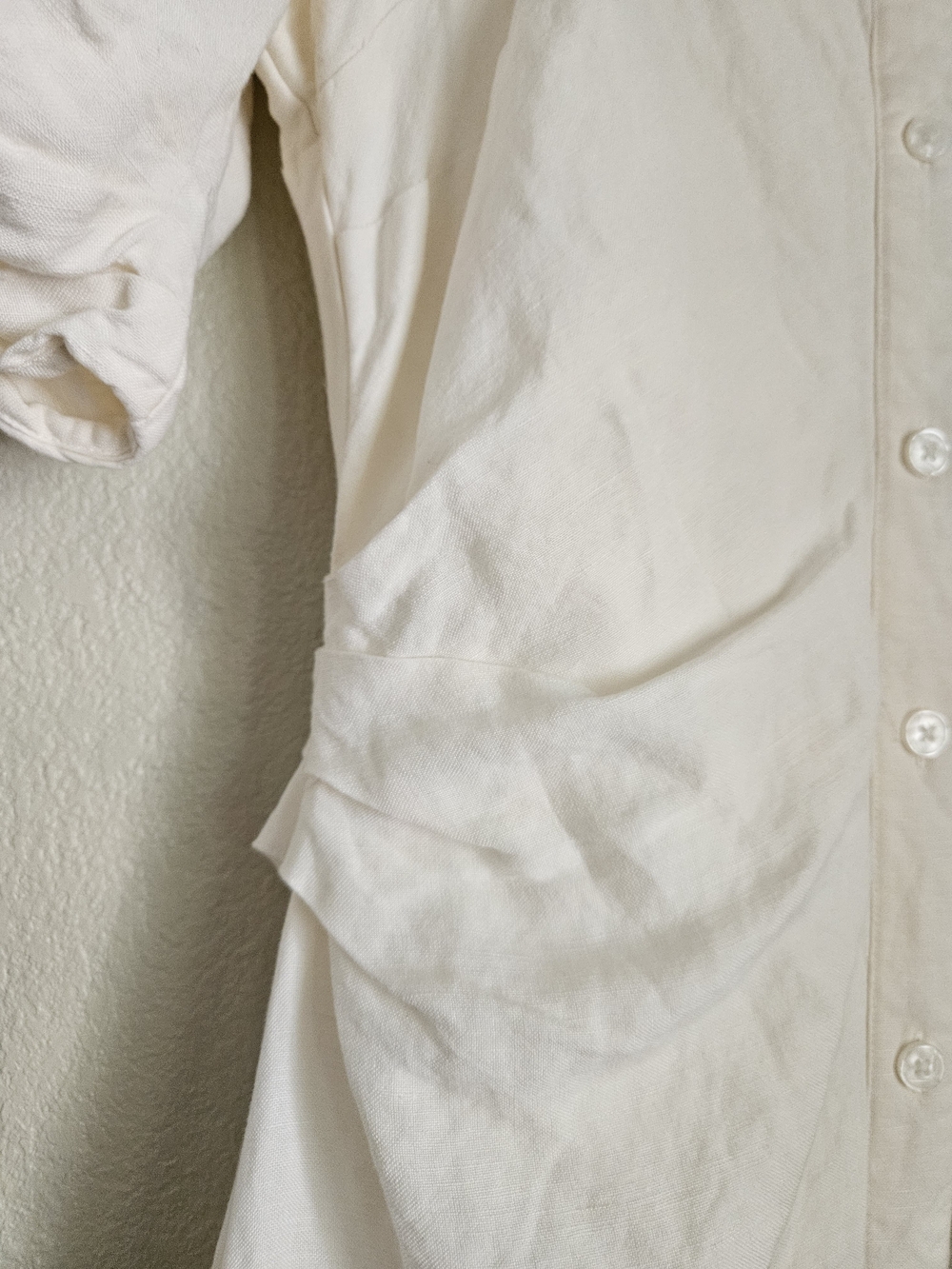 LOFT Cream Button-Front Women's Dress - Picture 4 of 9